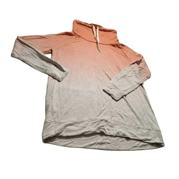 Lou & Grey  Softblend Cowl Neck Pull Over Sweater Size S orange & beige  Womens - Picture 4 of 10